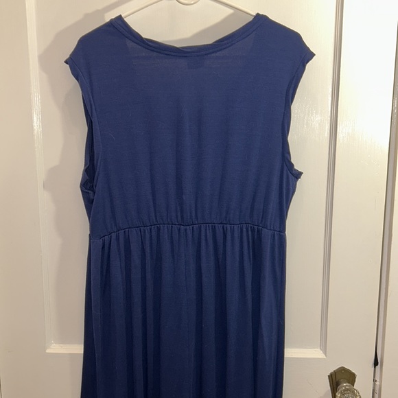 *PRICE FIRM* Faded Glory Navy Maxi Sleeveless Dress - Picture 7 of 8